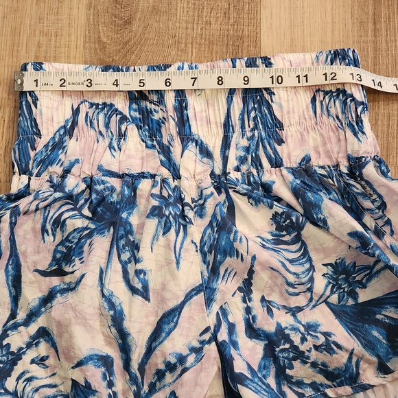 Free People Movement The Way Home Running Shorts Medium Blue Floral Tropical - Picture 5 of 10